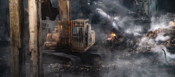 Тушение пожара в Алитусе - Sputnik Литва