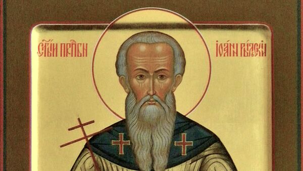Икона Преподобный Иоанн Рыльский, архивное фото - Sputnik Литва