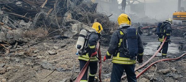 Тушение пожара в Алитусе - Sputnik Литва