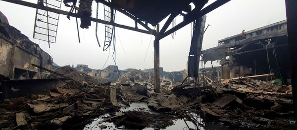 Последствия пожара в Алитусе - Sputnik Литва