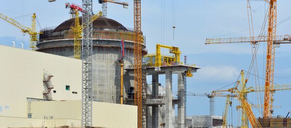 Строительство Белорусской АЭС, архивное фото Строительство Белорусской АЭС, архивное фото - Sputnik Lietuva