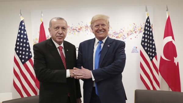 Президент Турции Реджеп Эрдоган и президент США Дональд Трамп, архивное фото - Sputnik Lietuva