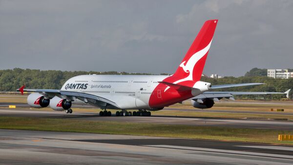 Самолет Airbus А-380 австралийской авиакомпании Qantas, архивное фото - Sputnik Lietuva