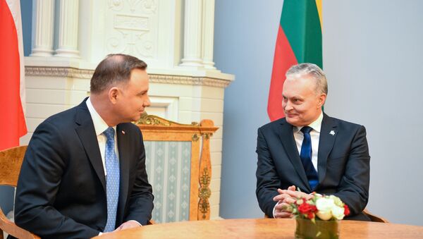 Lietuvos prezidentas Gitanas Nausėda su Lenkijos prezidentu Andrzejumi Duda - Sputnik Lietuva