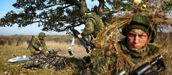 Учения соединения спецназначения ЮВО, архивное фото - Sputnik Lietuva