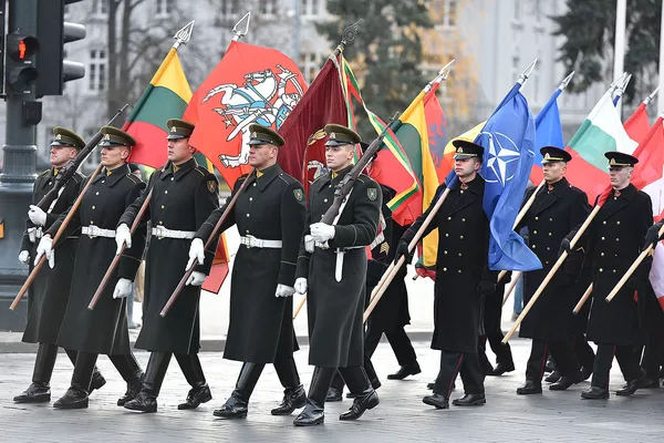 Празднование 101-летия литовской армии в Вильнюсе