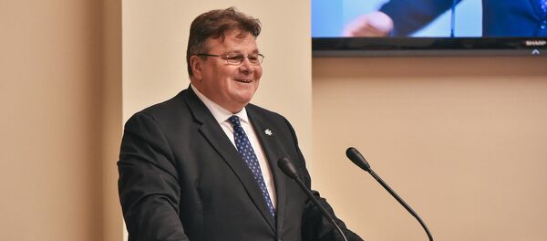 Министр иностранных дел Литвы Линас Линкявичюс, архивное фот - Sputnik Литва