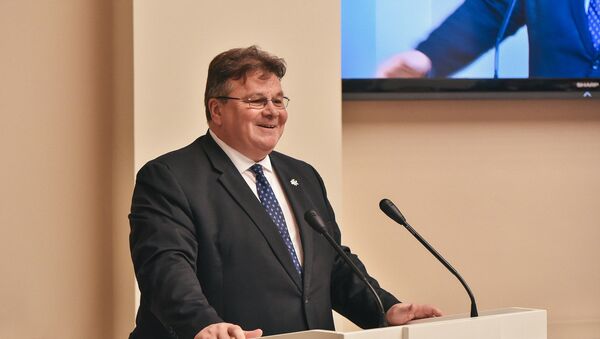 Министр иностранных дел Литвы Линас Линкявичюс, архивное фот - Sputnik Литва