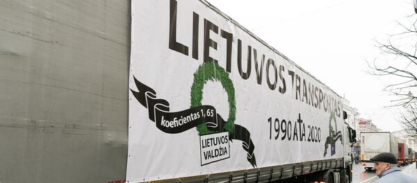 Vežėjų protesto akcija Vilniuje Vežėjų protesto akcija Vilniuje - Sputnik Lietuva