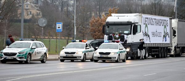 Акция автоперевозчиков в Вильнюсе - Sputnik Литва