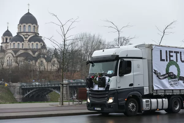 Акция автоперевозчиков в Вильнюсе Акция автоперевозчиков в Вильнюсе - Sputnik Lietuva