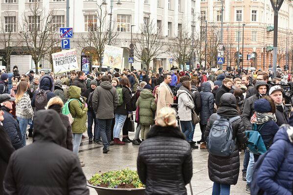 Диплом за спасибо: в Литве прошли протесты против распределения бюджета - Sputnik Литва