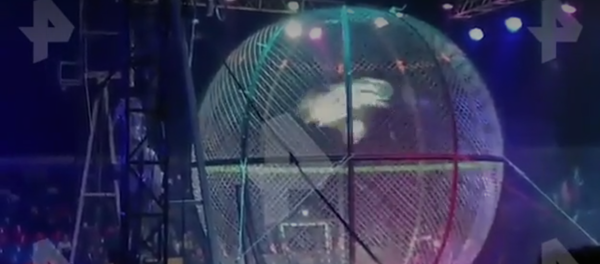 Артист цирка упал с мотоцикла во время исполнения трюка в Подмосковье Артист цирка упал с мотоцикла во время исполнения трюка в Подмосковье - Sputnik Литва