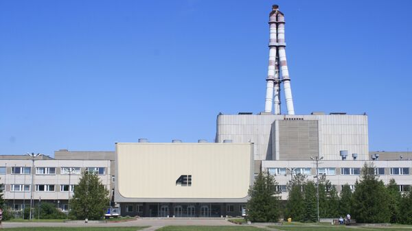 Главный вход и первый реактор ИАЭС - Sputnik Литва