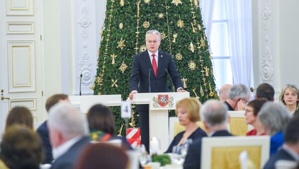 Президент Литвы Гитанас Науседа на благотворительном завтраке - Sputnik Литва
