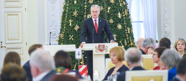 Президент Литвы Гитанас Науседа на благотворительном завтраке Президент Литвы Гитанас Науседа на благотворительном завтраке - Sputnik Литва