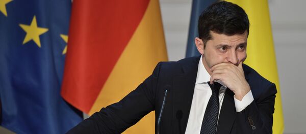 Президент Украины Владимир Зеленский на саммите нормандской четверки в Париже, 9 декабря 2019 - Sputnik Литва