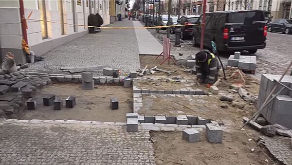 Мэрия Клайпеды показала на видео ремонт дорог в Старом городе - Sputnik Литва