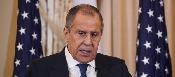 Министр иностранных дел России Сергей Лавров выступает на совместной пресс-конференции с государственным секретарем США Майком Помпео в Государственном департаменте США в Вашингтоне, 10 декабря 2019 года Министр иностранных дел России Сергей Лавров выступает на совместной пресс-конференции с государственным секретарем США Майком Помпео в Государственном департаменте США в Вашингтоне, 10 декабря 2019 года - Sputnik Lietuva