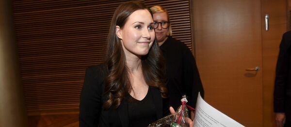Кандидат на пост следующего премьер-министра Финляндии Санна Марин после голосования в Хельсинки, Финляндия Кандидат на пост следующего премьер-министра Финляндии Санна Марин после голосования в Хельсинки, Финляндия - Sputnik Lietuva