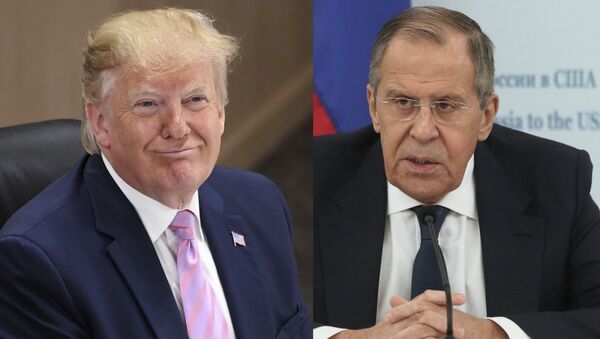 Lavrovas susitiko su Trampu už uždarų durų: apie ką kalbėjo Rusijos URM ministras ir JAV prezidentas - Sputnik Lietuva