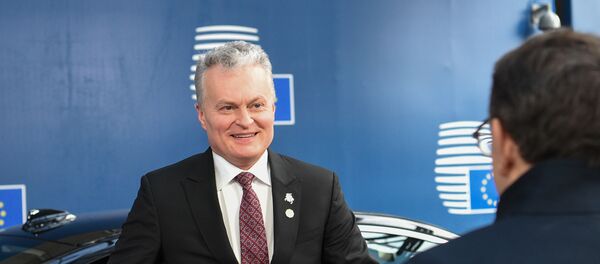 Президент Литвы Гитанас Науседа в Брюсселе, архивное фото - Sputnik Литва