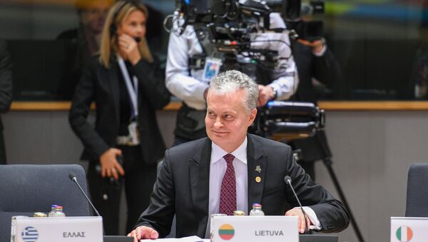 Президент Литвы Гитанас Науседа в Брюсселе - Sputnik Литва