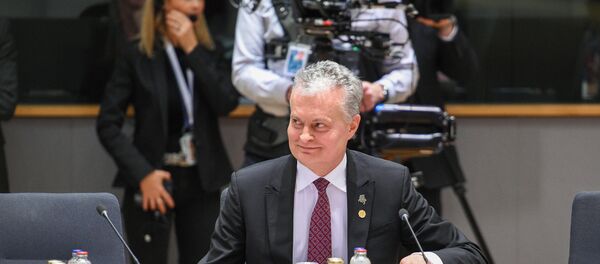 Президент Литвы Гитанас Науседа в Брюсселе - Sputnik Литва