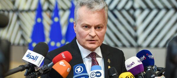 Президент Литвы Гитанас Науседа в Брюсселе - Sputnik Литва