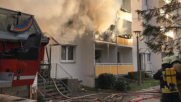 На месте взрыва в жилом доме в немецком Бланкенбурге, 13 декабря 2019 - Sputnik Lietuva
