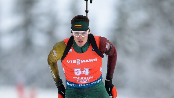 Литовский биатлонист Витаутас Строля, 13 декабря 2019 года - Sputnik Литва