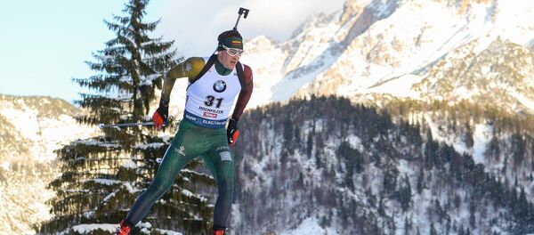 Витаутас Строля в австрийском Хохфильцене на втором этапе Кубка мира по биатлону, архивное фото - Sputnik Литва
