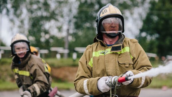 Соревнования по пожарному многоборью в Ивановской области - Sputnik Литва