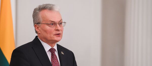 Президент Литвы Гитанас Науседа на встрече с коллегами из Эстонии и Латвии в Риге, 17 декабря 2019 - Sputnik Литва