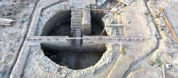 Раскопки гробницы бронзового века в Пилосе Раскопки гробницы бронзового века в Пилосе - Sputnik Lietuva