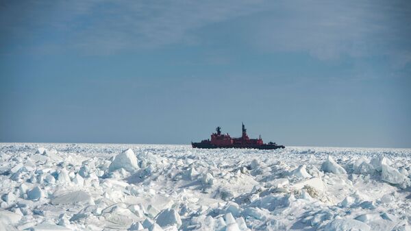 Branduolinis ledlaužis Jamal Kara jūroje, Šiaurės jūros kelias - Sputnik Lietuva