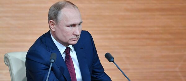 Ежегодная большая пресс-конференция президента РФ В. Путина, 19 декабря 2019 - Sputnik Литва
