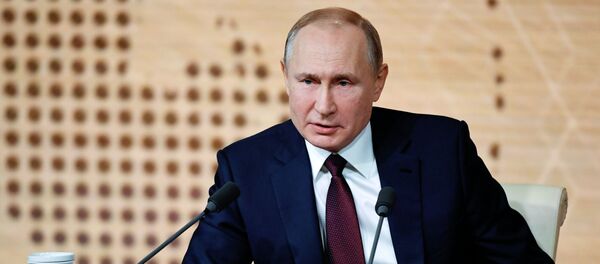 Ежегодная большая пресс-конференция президента РФ В. Путина, 19 декабря 2019 - Sputnik Литва