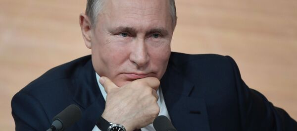 Ежегодная большая пресс-конференция президента РФ В. Путина, 19 декабря 2019 - Sputnik Литва