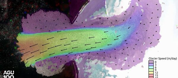 Уходящий под воду ледник в Сибири сняли из космоса - Sputnik Литва