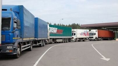 Очередь на литовско-белорусской границе