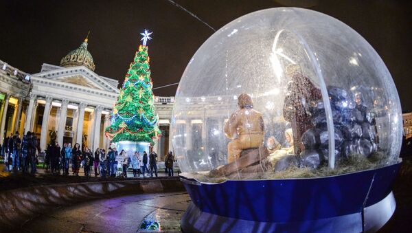 Рождество Христово в городах России, архивное фото - Sputnik Литва