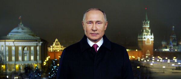 Новогоднее обращение президента РФ Владимира Путина 2020 Новогоднее обращение президента РФ Владимира Путина 2020 - Sputnik Литва