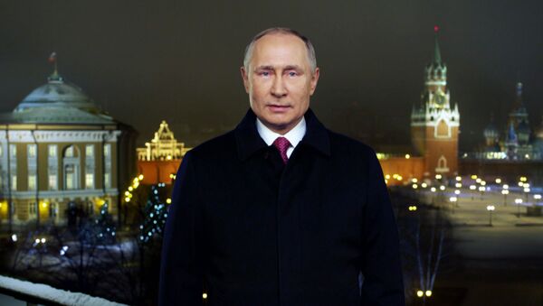 Новогоднее обращение президента РФ Владимира Путина 2020 - Sputnik Литва
