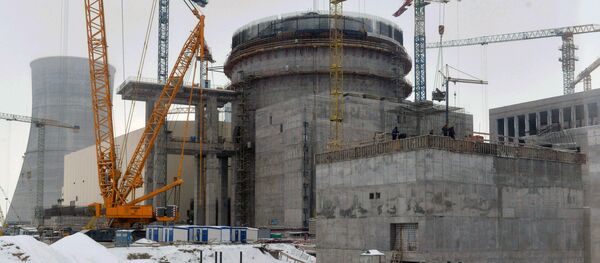 Строительство БелАЭС, архивное фото - Sputnik Литва