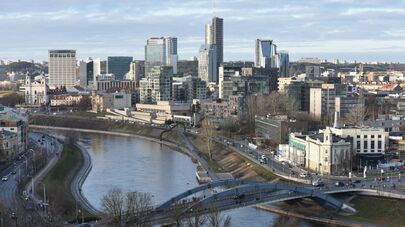 Вильнюс с высоты птичьего полета, архивное фото