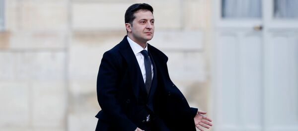 Ukrainos prezidentas Vladimiras Zelenskis Ukrainos prezidentas Vladimiras Zelenskis - Sputnik Lietuva