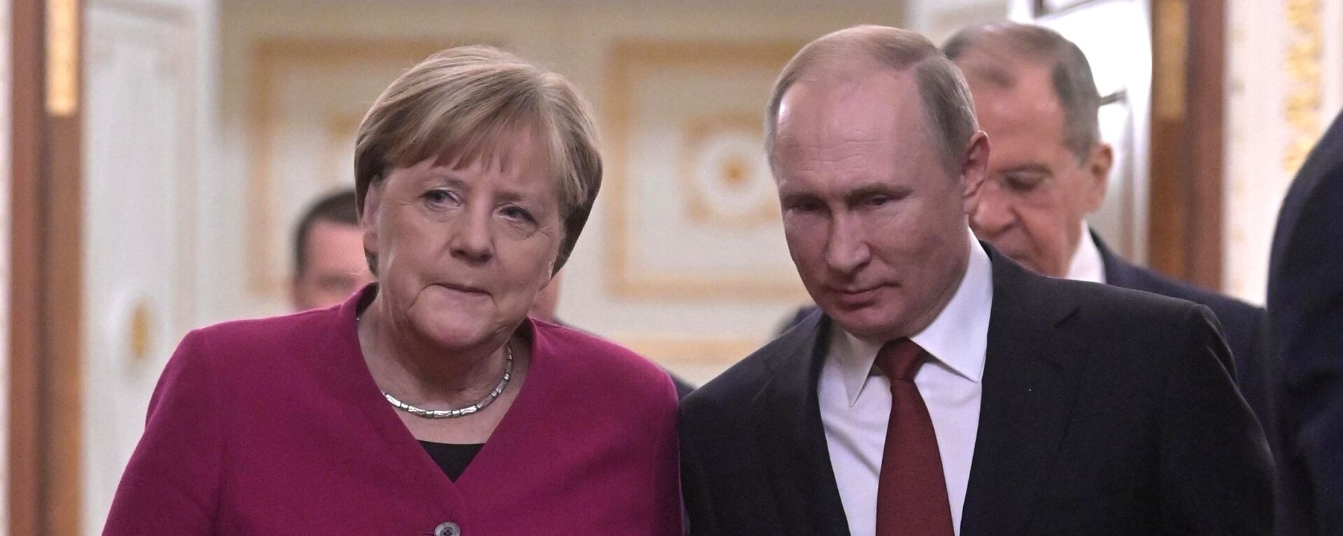 Rusijos prezidento Vladimiro Putino susitikimas su Vokietijos kanclere Angela Merkel - Sputnik Lietuva, 1920, 30.07.2021