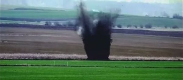 Опубликовано видео уничтожения артиллерийского снаряда времен Второй мировой войны в Литве - Sputnik Литва