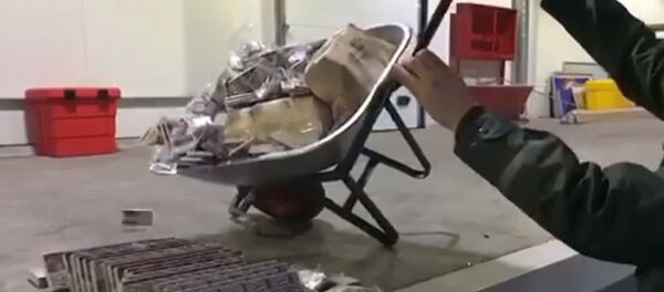 Литовские таможенники обнаружили контрабанду сигарет в тачке - Sputnik Литва